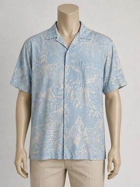 Silk Hawaiian Button-Up Shirt
